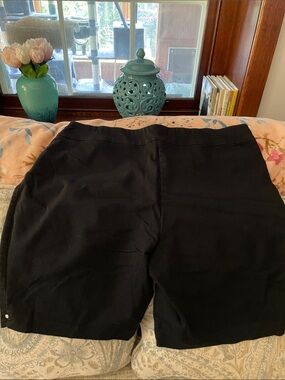 croft & barrow Black Stretch Bermuda Shorts 22w